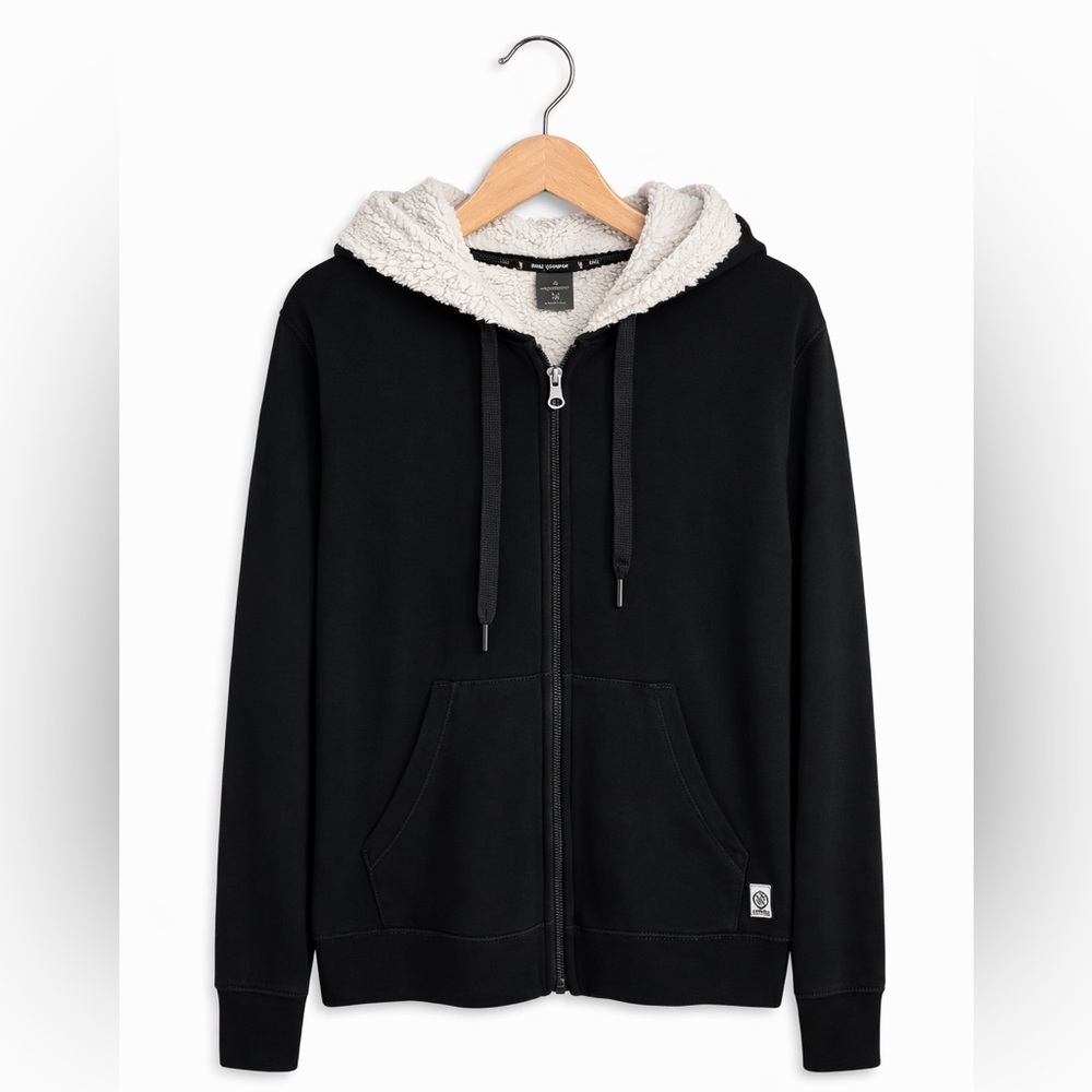 Free Country Sherpa Lined Hoodie Medium Black